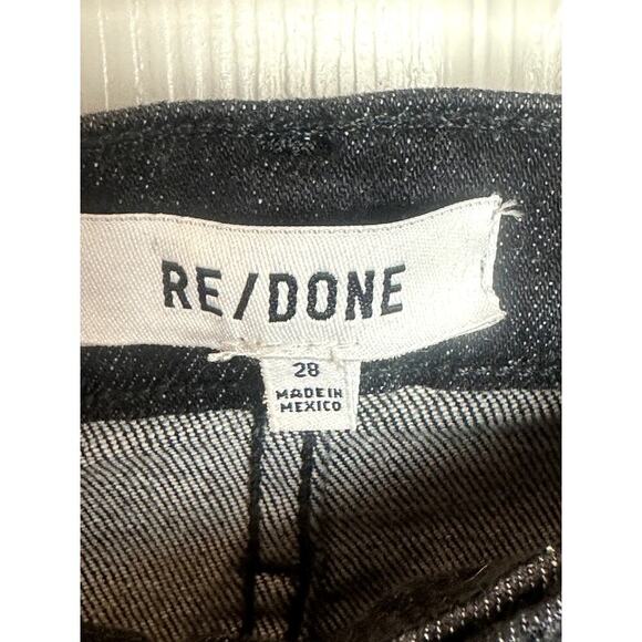 Re/Done Black 90'S Button Fly Loose Straight Leg High Rise Jeans Women's 28 NWT - Picture 5 of 9